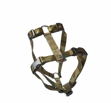 Nylon Borsttuig Hondentuig Camouflage - Verstelbaar - Diverse Maten