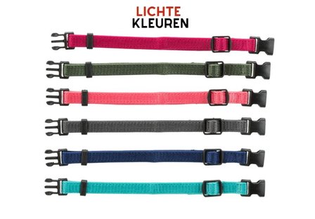 Puppyhalsbandjes Assorti - 6 Kleuren (17-25 cm)