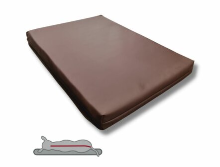 Orthopedisch HD Matras Leatherlook Bruin 125x90 cm