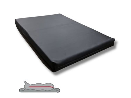 Orthopedisch HD Matras Leatherlook Zwart 150x100 cm