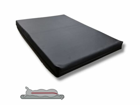 Orthopedisch HD Matras Leatherlook Zwart 125x90 cm