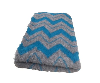 Vetbed Zig Zag Antraciet Blauw - Anti-Slip &middot; Diverse Maten