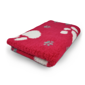 Vetbed Fuchsia 3 Kleur Grote Voetprint - Anti-Slip