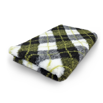 Vetbed Diamond Ruit Zwart Grijs Groen Wit - Anti-Slip