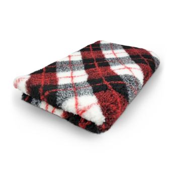 Vetbed Diamond Ruit Zwart Grijs Rood Wit - Anti-Slip