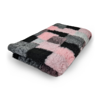 Vetbed Patchwork Roze Grijs Zwart - Anti-Slip &middot; Diverse Maten