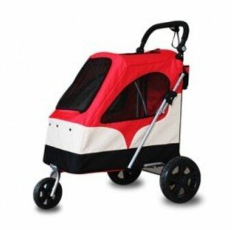 Hondenbuggy De Luxe Rood