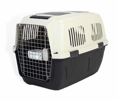 Transportbox Deluxe Antraciet - IATA Reismand - Voor Huisdieren - 82 x 57 x 60 cm