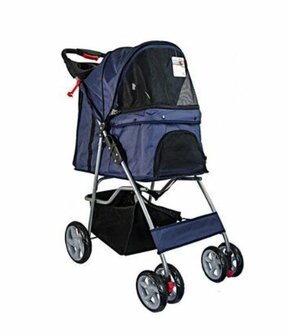 Hondenbuggy Donkerblauw - 4 wielen