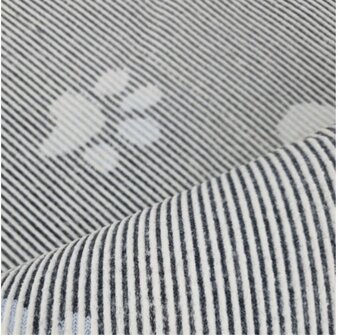 Vetbed Grijs Kleine en Grote Zwart Voetprint - Anti-Slip &middot; Diverse Maten