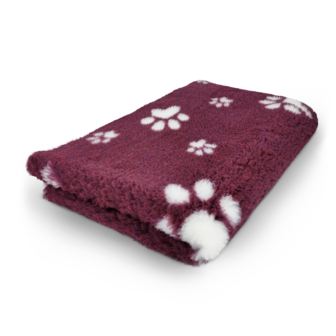 Vetbed Bordeaux Rood Kleine en Grote Voetprint - Anti-Slip &middot; Diverse Maten