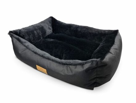 Hondenmand - Kattenmand - Fluffy Waterproof Line - Zwart - Medium - 62 x 46 cm
