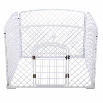 Puppyren playpen | Kunststof | Wit L100/75H