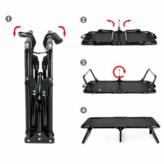 Hondenstretcher Outdoor - Zwart - 107x61cm