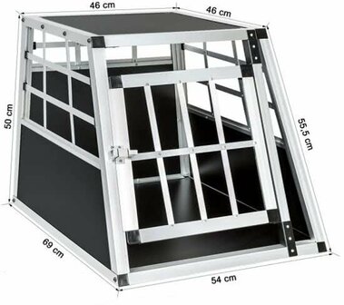 Autobench Enkel Aluminium 69x54x50 cm - Lichtgrijs