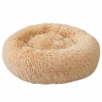 Fluffy Donut Hondenmand Kattenmand - Supersoft - Camel - Made in Europe - Diverse maten