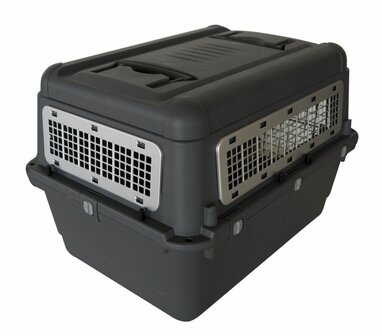 Pawsport Reisbench - IATA Transportbox - Antraciet - Diverse Maten