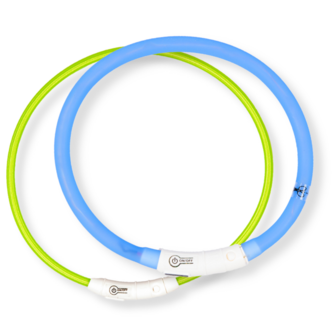 LED Halsband Visio Light met USB - Blauw  - Large - 35-65 CM