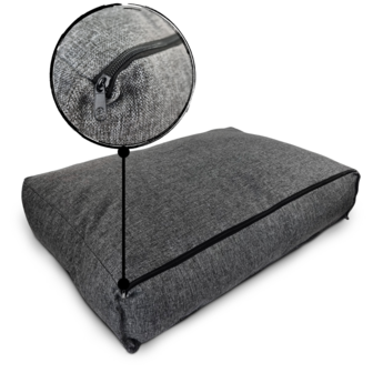 Hondenkussen Riva - Extra Dik Matras - Grijs - Orthopedische Silicone Vulling - Diverse Maten