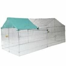 Konijnenren XL Knaagdieren Verzinkt + afdekcover (220x103x85cm)