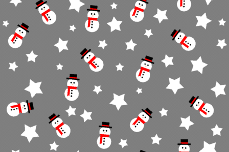 Vetbed Kerst - Christmas - Frosty - Grijs - Anti-Slip - Rol van 5 meter