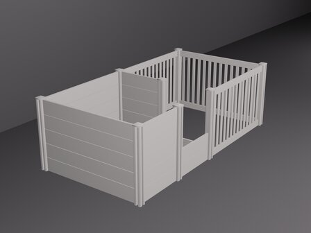 Werpkist Kunststof 150x150x80 cm + Uitloopren - Extra Hoog
