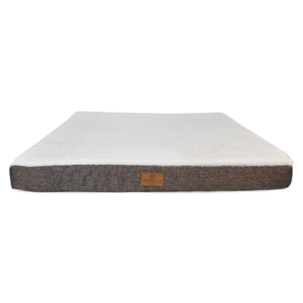 Hondenmatras - Furfleece Blokkussen - Herringbone - Large - 90 x 70 x 10 cm - Bruin Beige
