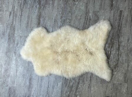 Schapenvacht 100% Echt &amp; Natuurlijk - Wit Middel Lang Haar -100 cm