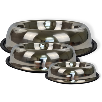 RVS Voerbak Belly - Drinkbak - Anti-Slip - Diverse Maten