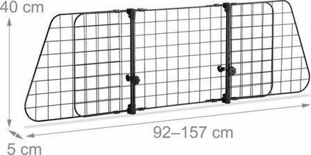 Autorek Hondenrek Auto - Achterbank - Universeel - Verstelbaar - Bagagerek (106-145 cm)
