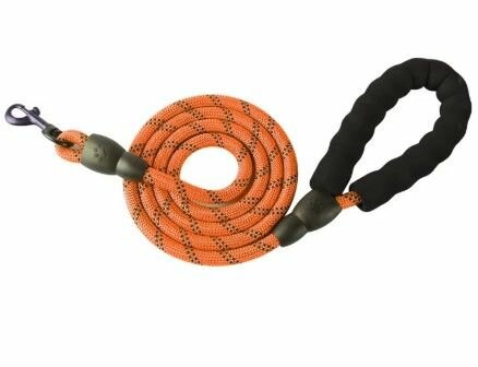 Nylon Looplijn (120 cm - 12 mm) - Met Stevige Softgrip - Oranje Gem&ecirc;leerd