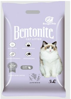 Besger Pet Kattenbakvulling - Bentoniet - Lavendel - 10 Liter - Absorberend &amp; stofarm