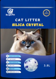 Besger Pet Kattenbakvulling - Silica - 3.8 Liter - Absorberend &amp; 99% stofvrij 