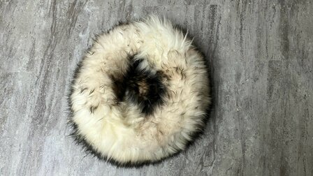 Schapenvacht 100% Echt &amp; Natuurlijk - Hondenmand Kattenmand - Zwart Wit 60-70 cm