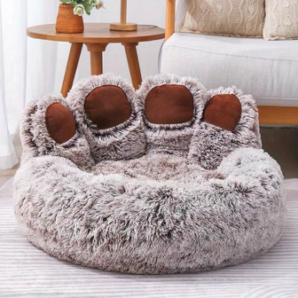 Donut Bearsnest - Pluche Hondenmand - Taupe - 50 cm