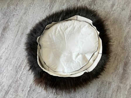 Schapenvacht 100% Echt &amp; Natuurlijk - Donkerbruin 50-60 cm - Hondenmand Kattenmand