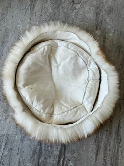 Schapenvacht 100% Echt &amp; Natuurlijk - Cr&egrave;me Bruin 50-60 cm - Hondenmand Kattenmand