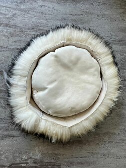 Schapenvacht 100% Echt &amp; Natuurlijk - Zwart Wit 60-70 cm - Hondenmand Kattenmand