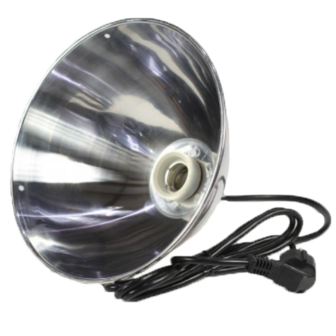 Warmtelamp Armatuur Extra Grote Kap + Snoer en Fitting