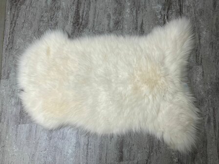Schapenvacht 100% Echt &amp; Natuurlijk - Wit Lang Haar - 80-115 cm