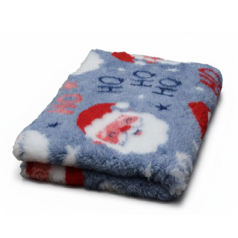 Vetbed Kerst - Christmas - Santa Claus - Blauw - Anti-Slip - 5 Stuks 150x100 cm