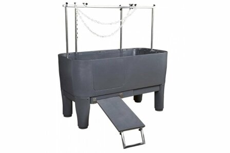 Hondenbad PL Grijs - Op Poten - Met Ingebouwde Opstap