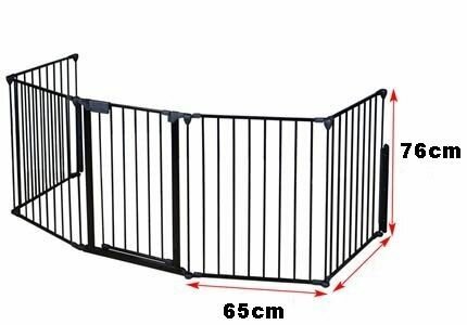 Puppyren - Playpen - Veiligheidshek - Openhaard Hek - Kachelhek - 325/75H cm - Verbogen spijlen