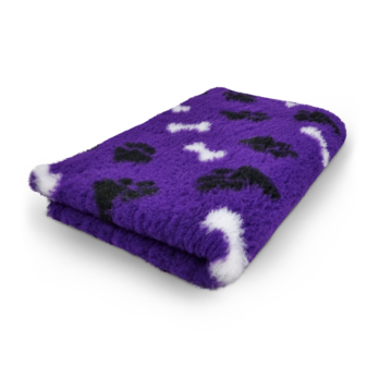 Vetbed Paars Zwarte Pootjes en Witte Botjes - Anti-Slip - Rol van 5 meter