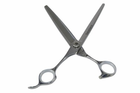 Sabeltand Enkele Effileerschaar 18 cm - EEFL7 VG10 - Linkshandig - 46 tands - Hondenschaar Trimschaar