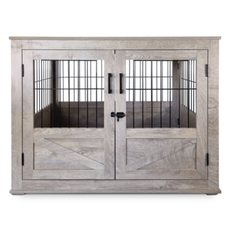 Houten Hondenbench Rustic - Luxueus - Large - 98 x 71 x 79 cm - Schade