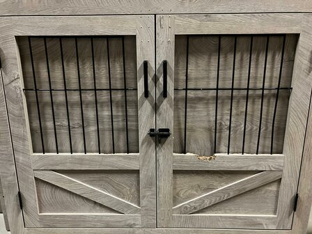 Houten Hondenbench Rustic - Luxueus - Large - 98 x 71 x 79 cm - Schade