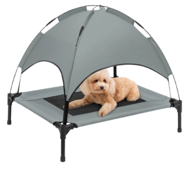 Hondenstretcher met Luifel - 76x61 cm - Antraciet