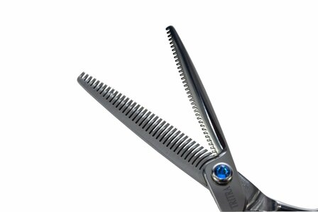 Tritra 22490L - 440C - 3/4 Effileerschaar 16,5 cm - Linkshandig - Hondenschaar Trimschaar