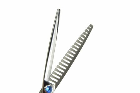 Tritra 22192 - 440C - Enkele Effileerschaar 16,5 cm - 20 Tands - Hondenschaar Trimschaar